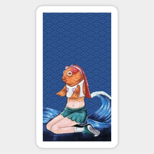 Reversed mermaid Sticker